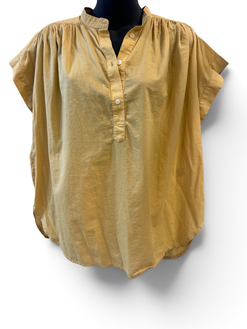Universal Thread Women's Relaxed Henley Top - Mustard